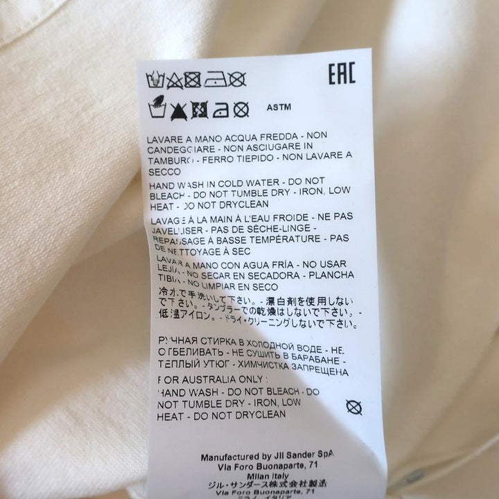 Jil Sander Sleeveless Top White Cotton Size Extra Small Muscle Tee NEW available at CelebrityOwned.com img_8