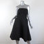 Jil Sander Strapless Dress Risiko Black Taffeta Size 38