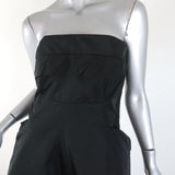 Jil Sander Strapless Dress Risiko Black Taffeta Size 38 available at CelebrityOwned.com img_2