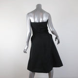 Jil Sander Strapless Dress Risiko Black Taffeta Size 38 available at CelebrityOwned.com img_5
