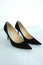 Jimmy Choo Abel Pumps Black Suede Size 39 Pointed Toe Lacquered Heel