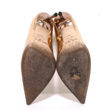 Jimmy Choo Abel Pumps Rose Gold Mirrored Leather Size 36.5 Pointed Toe Heels available at CelebrityOwned.com img_10