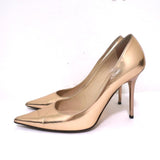 Jimmy Choo Abel Pumps Rose Gold Mirrored Leather Size 36.5 Pointed Toe Heels available at CelebrityOwned.com img_6