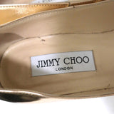 Jimmy Choo Abel Pumps Rose Gold Mirrored Leather Size 36.5 Pointed Toe Heels available at CelebrityOwned.com img_9