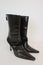 Jimmy Choo Boots Dark Brown Leather & Corduroy Size 38.5 Pointed Toe Mid-Calf