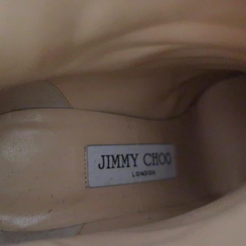 Jimmy Choo Fringe Booties Mala Black Leather Size 35 High Heel Ankle Boots available at CelebrityOwned.com img_9