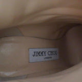 Jimmy Choo Fringe Booties Mala Black Leather Size 35 High Heel Ankle Boots available at CelebrityOwned.com img_9