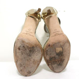 Jimmy Choo Lace-Up Ankle Cuff Sandal Gold Metallic Leather Size 37 Open Toe Heel available at CelebrityOwned.com img_10