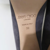 Jimmy Choo Laria 85 Pumps Gray Suede Size 39 Almond Toe Heel NEW available at CelebrityOwned.com img_11