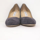 Jimmy Choo Laria 85 Pumps Gray Suede Size 39 Almond Toe Heel NEW available at CelebrityOwned.com img_5