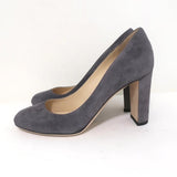 Jimmy Choo Laria 85 Pumps Gray Suede Size 39 Almond Toe Heel NEW available at CelebrityOwned.com img_6