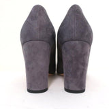 Jimmy Choo Laria 85 Pumps Gray Suede Size 39 Almond Toe Heel NEW available at CelebrityOwned.com img_8