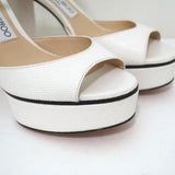 Jimmy Choo Peachy Platform Sandals White Lizard-Embossed Leather Size 36 NEW available at CelebrityOwned.com img_2