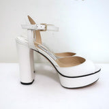 Jimmy Choo Peachy Platform Sandals White Lizard-Embossed Leather Size 36 NEW available at CelebrityOwned.com img_3