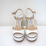 Jimmy Choo Peachy Platform Sandals White Lizard-Embossed Leather Size 36 NEW available at CelebrityOwned.com img_4
