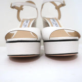 Jimmy Choo Peachy Platform Sandals White Lizard-Embossed Leather Size 36 NEW available at CelebrityOwned.com img_5