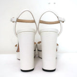 Jimmy Choo Peachy Platform Sandals White Lizard-Embossed Leather Size 36 NEW available at CelebrityOwned.com img_8