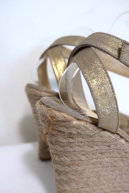 Jimmy Choo Phoenix Platform Espadrille Wedge Sandals Gold Metallic Size 42 NEW available at CelebrityOwned.com img_3