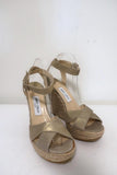 Jimmy Choo Phoenix Platform Espadrille Wedge Sandals Gold Metallic Size 42 NEW available at CelebrityOwned.com img_4