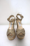 Jimmy Choo Phoenix Platform Espadrille Wedge Sandals Gold Metallic Size 42 NEW available at CelebrityOwned.com img_5
