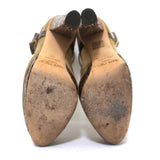 Jimmy Choo Platform Pumps Brown Suede & Snakeskin Size 37 Crisscross Ankle Strap-img_[image_position} from CelebrityOwned.com