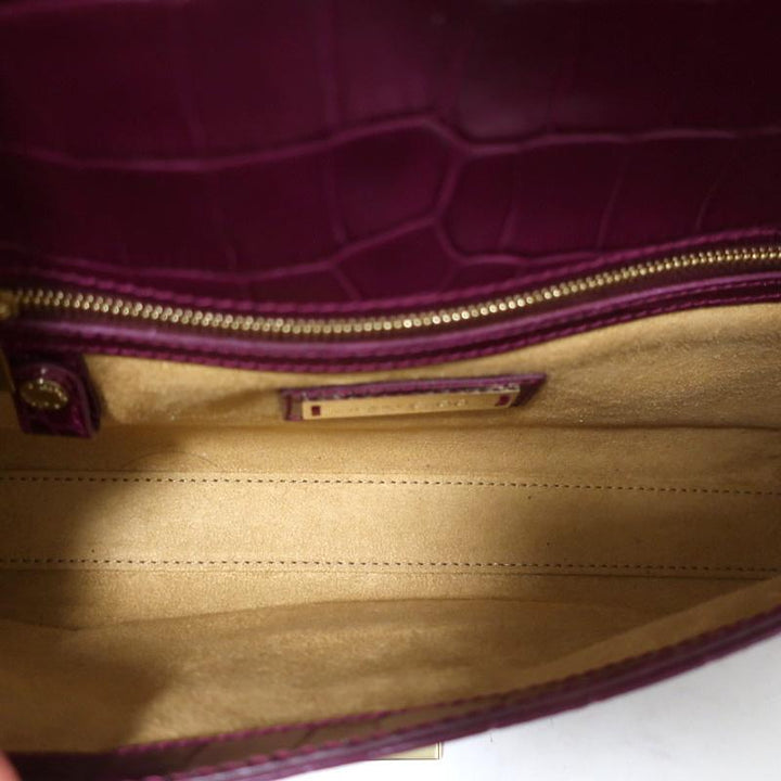 Jimmy Choo River Small Shoulder Bag Plum Croc-Embossed Leather available at CelebrityOwned.com img_10