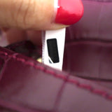 Jimmy Choo River Small Shoulder Bag Plum Croc-Embossed Leather available at CelebrityOwned.com img_12