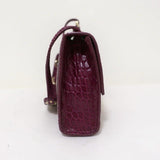 Jimmy Choo River Small Shoulder Bag Plum Croc-Embossed Leather available at CelebrityOwned.com img_4