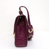 Jimmy Choo River Small Shoulder Bag Plum Croc-Embossed Leather available at CelebrityOwned.com img_5