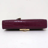 Jimmy Choo River Small Shoulder Bag Plum Croc-Embossed Leather available at CelebrityOwned.com img_7