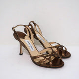 Jimmy Choo Sandals Hector Bronze Metallic Watersnake Size 39 Slingback Heels available at CelebrityOwned.com img_2
