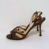 Jimmy Choo Sandals Hector Bronze Metallic Watersnake Size 39 Slingback Heels available at CelebrityOwned.com img_7