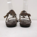 Jimmy Choo Sandals Night Jeweled Brown Suede Size 38.5 Ankle Strap Flats available at CelebrityOwned.com img_8