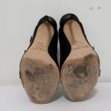 Jimmy Choo Trick Buckle Sandals Black Leather Size 37.5 Open Toe High Heel available at CelebrityOwned.com img_10