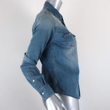 Joe's Jeans Western Denim Shirt Amy Cotton-Tencel Size Small Long Sleeve Top available at CelebrityOwned.com img_5