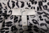Joie Blouse Addie B White/Black Leopard Print Silk Size Medium 3/4 Sleeve Top available at CelebrityOwned.com img_5