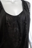 Joie Blouse Versailles Black Lace-Paneled Silk Size Medium Sleeveless Top available at CelebrityOwned.com img_2