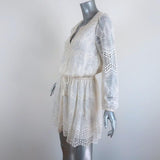Joie Dress Bittern Cream Embroidered Silk & Lace Size Small Blouson Mini available at CelebrityOwned.com img_3