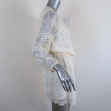Joie Dress Bittern Cream Embroidered Silk & Lace Size Small Blouson Mini available at CelebrityOwned.com img_5
