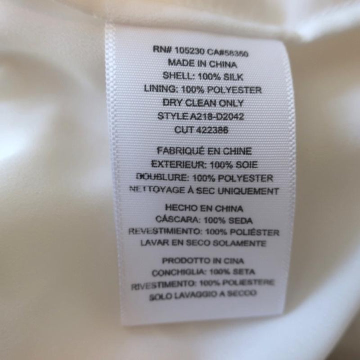 Joie Dress Bittern Cream Embroidered Silk &amp; Lace Size Small Blouson Mini available at CelebrityOwned.com img_8