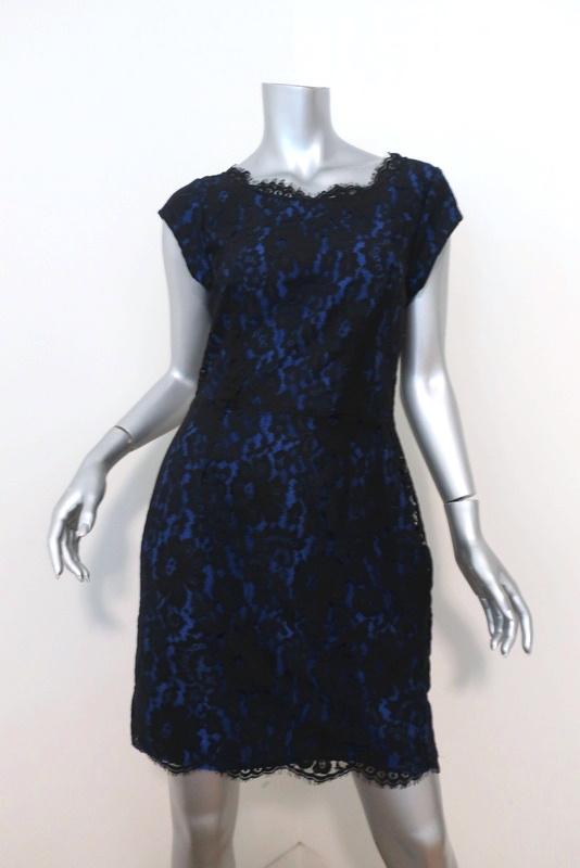 Joie Dress Maribeth Black/Blue Lace Size Medium Cap Sleeve Sheath Celebrity Owned Joie Dress Maribeth Black/Blue Lace Size Medium Cap Sleeve Sheath Celebrity Owned