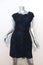 Joie Dress Maribeth Black/Blue Lace Size Medium Cap Sleeve Sheath