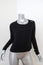 Joie Lace-Back Sweater Matrika Black Wool-Blend Size Small Scoop Neck Pullover