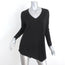 Joie Lace-Back Sweater Tambrel B Black Size Small V-Neck Asymmetric Pullover
