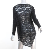 Joie Lace-Back Sweater Tambrel B Black Size Small V-Neck Asymmetric Pullover available at CelebrityOwned.com img_4