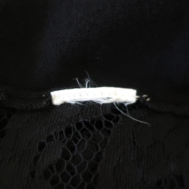 Joie Lace-Back Sweater Tambrel B Black Size Small V-Neck Asymmetric Pullover available at CelebrityOwned.com img_6