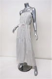 Joie Maxi Dress Theodorine White/Black Striped Cotton Size Extra Small available at CelebrityOwned.com img_2