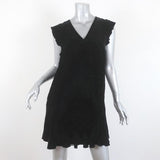 Joie Mini Dress Almarie Black Velvet Size Small Cap Sleeve V-Neck Shift available at CelebrityOwned.com img_1