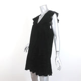 Joie Mini Dress Almarie Black Velvet Size Small Cap Sleeve V-Neck Shift available at CelebrityOwned.com img_2