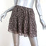 Joie Mini Skirt Brown Printed Silk Size Extra Extra Small